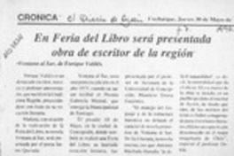 En Feria del Libro será presentada obra de escritor de la región