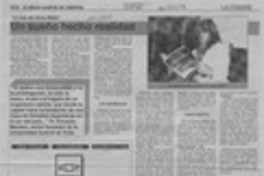 Un Sueño hecho realidad  [artículo].