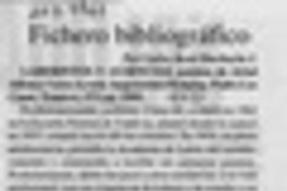 Fichero bibliográfico  [artículo] Carlos René Ibacache.