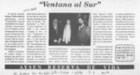 "Ventana al sur"  [artículo].