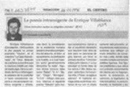 La poesía intransigente de Enrique Villablanca  [artículo] Bernardo González KL