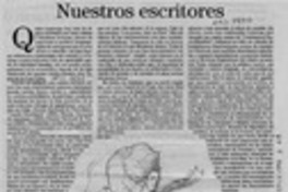 Nuestros escritores  [artículo] Angel Custodio Herrada N.