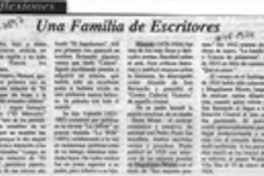 Una Familia de escritores  [artículo].