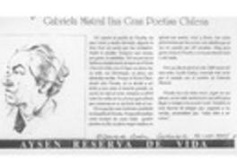 Gabriela Mistral una gran poetisa chilena  [artículo].