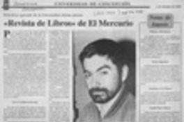 Periodista egresado de la Universidad obtiene premio "Revista de libros" de El Mercurio