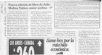 Nueva edición de libro de Julio Molina Núñez, autor andino  [artículo].