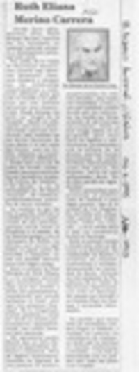 Ruth Eliana Merino  [artículo] Hernán de la Carrera Cruz.