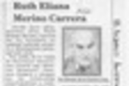 Ruth Eliana Merino  [artículo] Hernán de la Carrera Cruz.