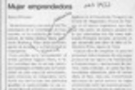 Mujer emprendedora  [artículo]Mario Rodríguez Fernández.