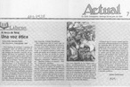 El arca de Nóaj, una voz ética  [artículo] Jaime Valdivieso.