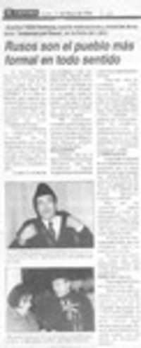 Rusos son el pueblo más formal en todo sentido