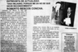 "Digo milagro, porque me da no sé qué decir reconocimiento"