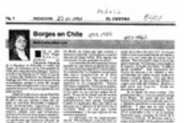 Borges en Chile  [artículo] María Cristina Aliaga Luna.