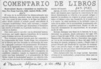 Comentario de libros  [artículo] H. R. Cortés.