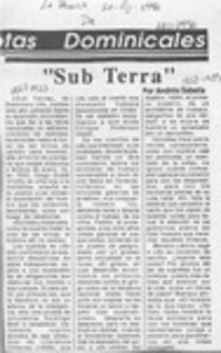"Sub terra"  [artículo] Andrés Sabella.