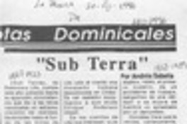 "Sub terra"  [artículo] Andrés Sabella.