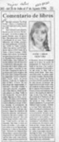 Comentario de libros  [artículo] Rocío L'Amar.