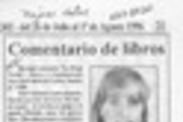 Comentario de libros  [artículo] Rocío L'Amar.