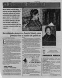 Recordando siempre a Puerto Montt, una poetisa vive el sueño de publicar  [artículo] Andrés Palma Avendaño.