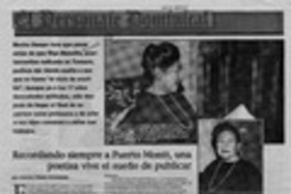 Recordando siempre a Puerto Montt, una poetisa vive el sueño de publicar  [artículo] Andrés Palma Avendaño.