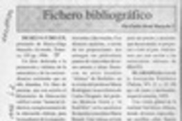 Fichero bibliográfico  [artículo] Carlos René Ibacache.