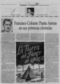 Francisco Coloane, Punta Arenas en sus primeras vivencias  [artículo] Sergio Lausic Glasinovic.