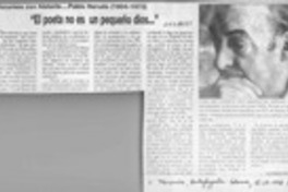 "El poeta no es un pequeño dios --"