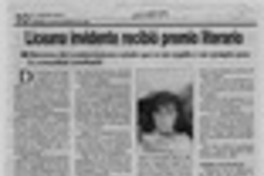 Liceana invidente recibió premio literario  [artículo].