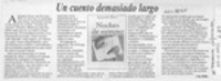 Un cuento demasiado largo  [artículo] luis Riffo.