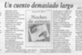 Un cuento demasiado largo  [artículo] luis Riffo.