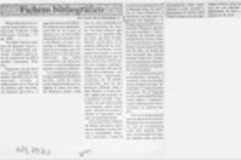 Fichero bibliográfico  [artículo] Carlos René Ibacache I.