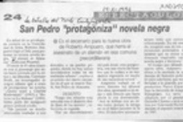 San Pedro "protagoniza" novela negra  [artículo].