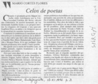 Celos de poetas  [artículo] Mario Cortés Flores.