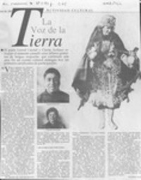 La voz de la tierra  [artículo] Carolina Lara.