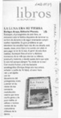 La luna era mi tierra  [artículo] Ana María Gálmez.