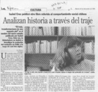 Analizan historia a través del traje  [artículo].