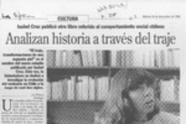 Analizan historia a través del traje  [artículo].