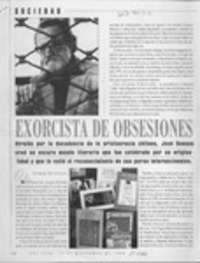Exorcista de obsesiones  [artículo] Carmen Rodríguez.