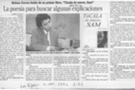 La poesía para buscar algunas explicaciones  [artículo] Loreto Novoa.