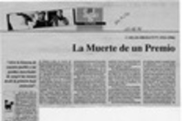La muerte de un Premio Nacional  [artículo] Santiago Barcaza.