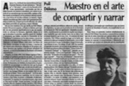 Poli Délano, maestro en el arte de compartir y narrar