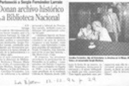 Donan archivo histórico a Biblioteca Nacional