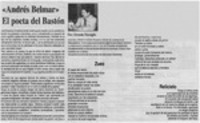 Andrés Belmar, el poeta del bastón