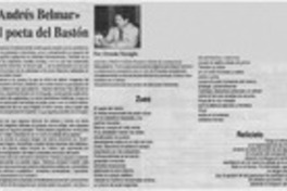 Andrés Belmar, el poeta del bastón