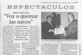 "Voy a quemar las naves"  [artículo].