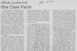 Una casa vacía  [artículo] Alfredo Jocelyn-Holt.