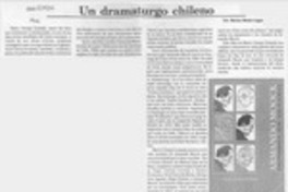 Un dramaturgo chileno  [artículo] Marino Muñoz Lagos.
