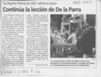 Continúa la lección de De la Parra  [artículo].