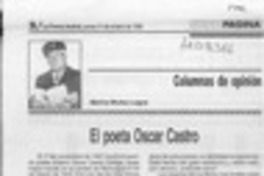 El poeta Oscar Castro  [artículo] Marino Muñoz Lagos.