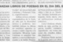 Lanzan libros de poesias en el día del escritor  [artículo] JimOlmos A.